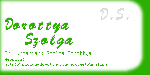 dorottya szolga business card